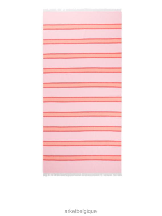 ARKET couverture de plage en coton unisexe rose/jaune T46DR633 articles ménagers