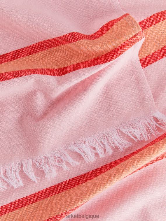 ARKET couverture de plage en coton unisexe rose/jaune T46DR633 articles ménagers