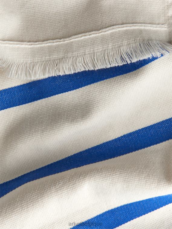 ARKET serviette de bain 100 x 180 cm unisexe blanc cassé/bleu T46DR1346 articles ménagers