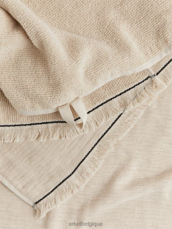 ARKET serviette en coton 50 x 70 cm unisexe beige T46DR1354 articles ménagers