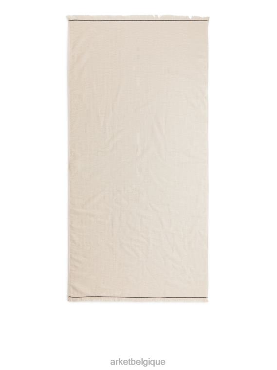 ARKET serviette en coton 70 x 140 cm unisexe beige T46DR1352 articles ménagers