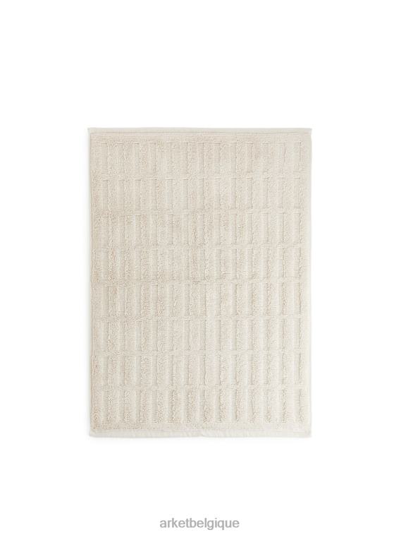 ARKET tapis de bain en coton unisexe beige T46DR1351 articles ménagers