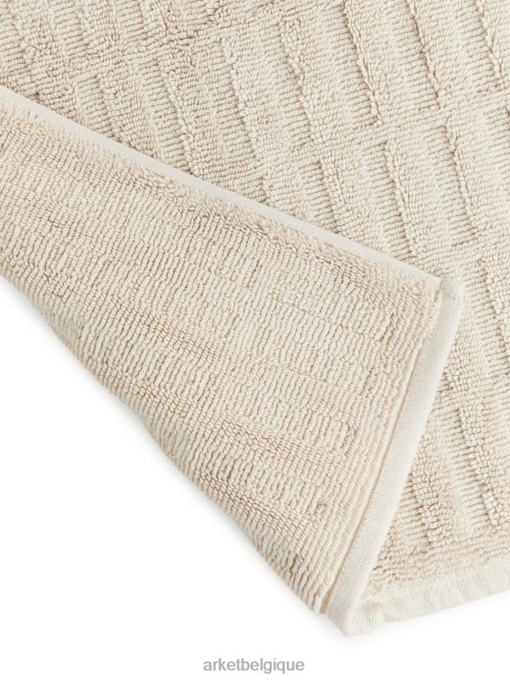 ARKET tapis de bain en coton unisexe beige T46DR1351 articles ménagers