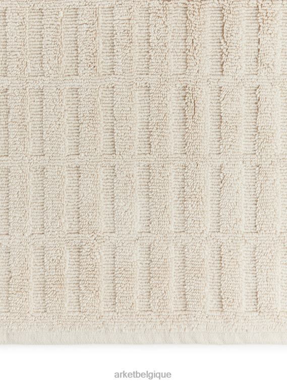 ARKET tapis de bain en coton unisexe beige T46DR1351 articles ménagers