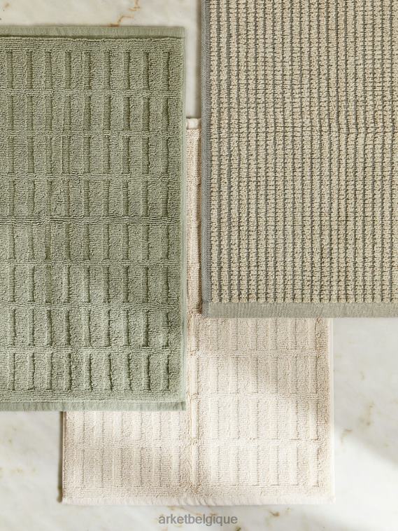 ARKET tapis de bain en coton unisexe beige T46DR1351 articles ménagers
