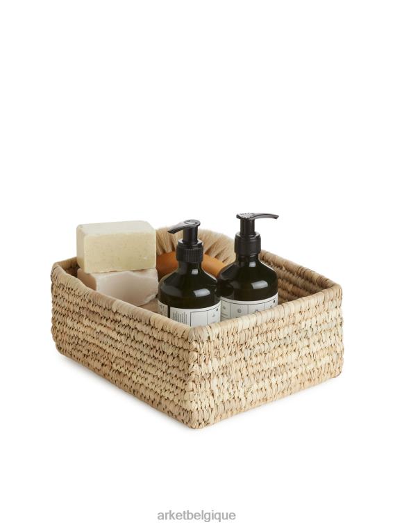 ARKET un monde de panier de rangement en palmier artisanal unisexe beige T46DR1347 articles ménagers
