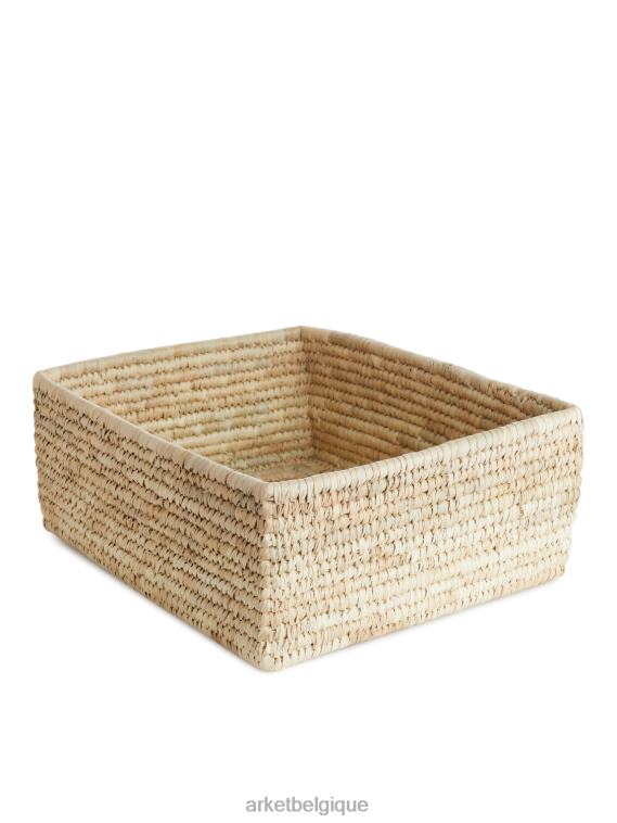ARKET un monde de panier de rangement en palmier artisanal unisexe beige T46DR1348 articles ménagers