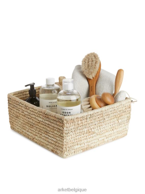 ARKET un monde de panier de rangement en palmier artisanal unisexe beige T46DR1348 articles ménagers