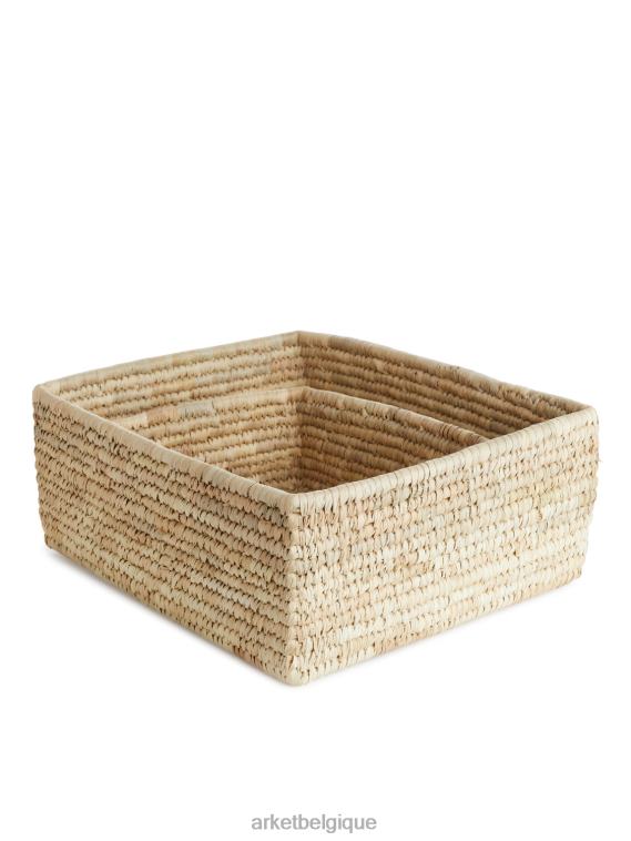 ARKET un monde de panier de rangement en palmier artisanal unisexe beige T46DR1348 articles ménagers