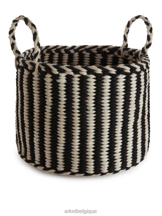 ARKET panier de rangement 41 cm unisexe beige/noir T46DR1355 articles ménagers