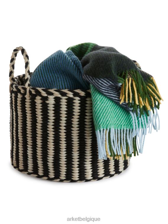 ARKET panier de rangement 41 cm unisexe beige/noir T46DR1355 articles ménagers