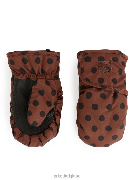 ARKET mitaines hygge enfant hestra enfants marron noir T46DR1644 accessoires