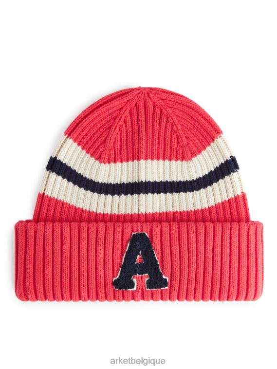 ARKET bonnet côtelé enfants rouge/blanc/noir T46DR1650 accessoires