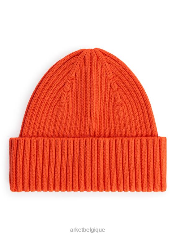 ARKET bonnet en maille côtelée enfants orange T46DR1633 accessoires