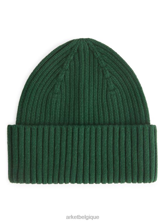 ARKET bonnet en maille côtelée enfants vert foncé T46DR1659 accessoires