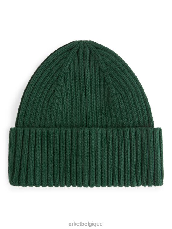 ARKET bonnet en maille côtelée enfants vert foncé T46DR1659 accessoires