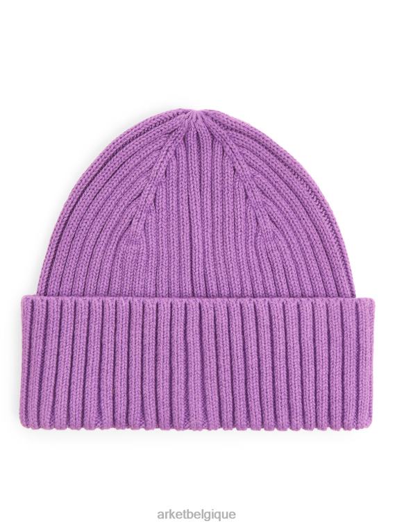 ARKET bonnet en maille côtelée enfants violet T46DR1634 accessoires