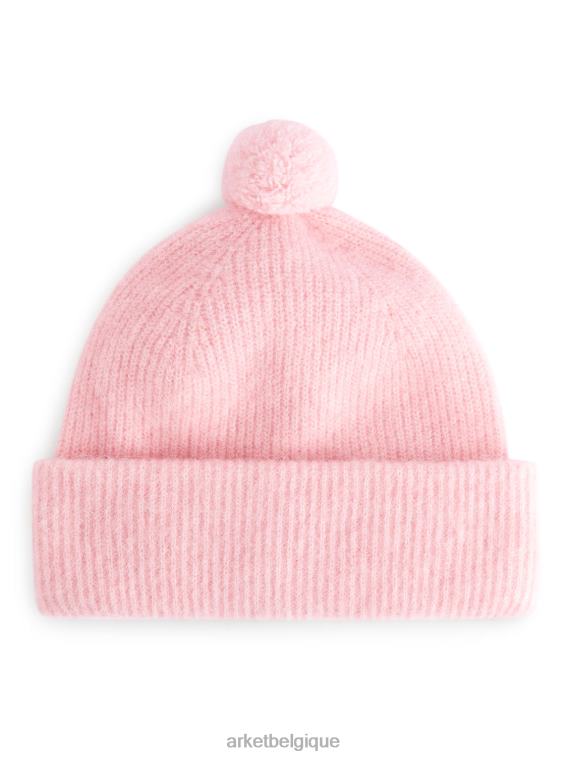 ARKET bonnet pompon alpaga mérinos enfants rose T46DR1645 accessoires