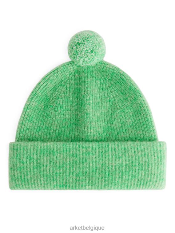 ARKET bonnet pompon alpaga mérinos enfants vert clair T46DR1647 accessoires