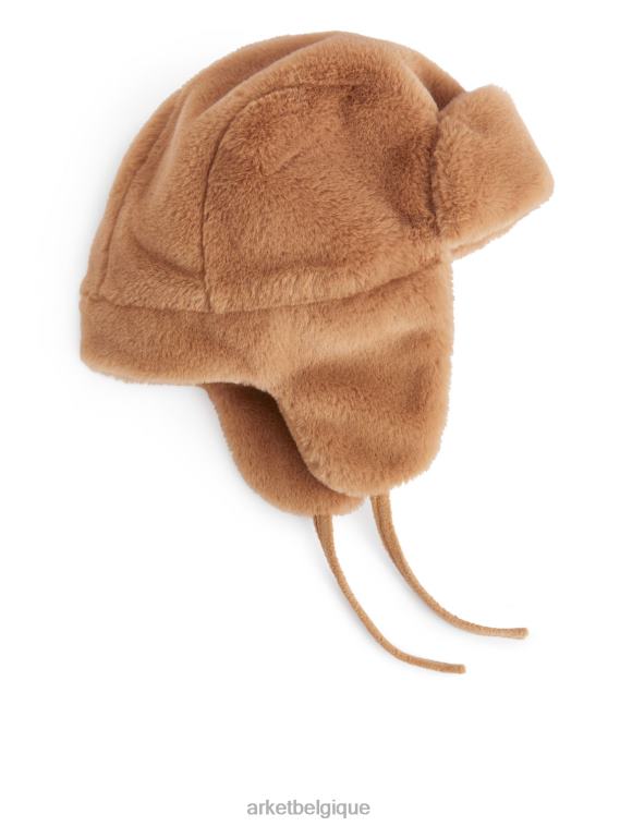 ARKET casquette doublée de poils enfants chameau T46DR1643 accessoires