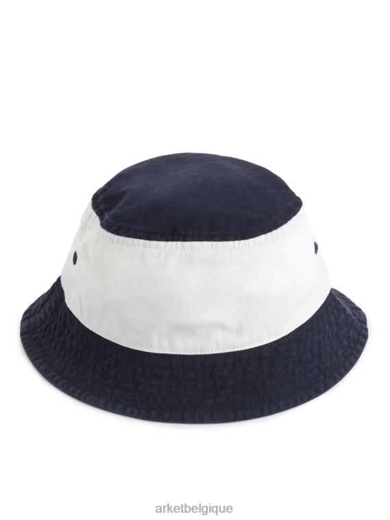 ARKET chapeau bob à blocs de couleurs enfants bleu foncé/blanc T46DR1626 accessoires