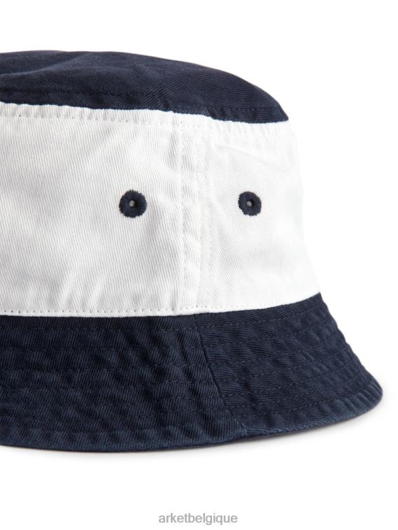 ARKET chapeau bob à blocs de couleurs enfants bleu foncé/blanc T46DR1626 accessoires