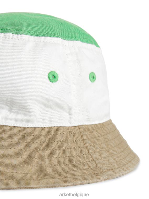ARKET chapeau bob à blocs de couleurs enfants vert/blanc/beige T46DR1630 accessoires