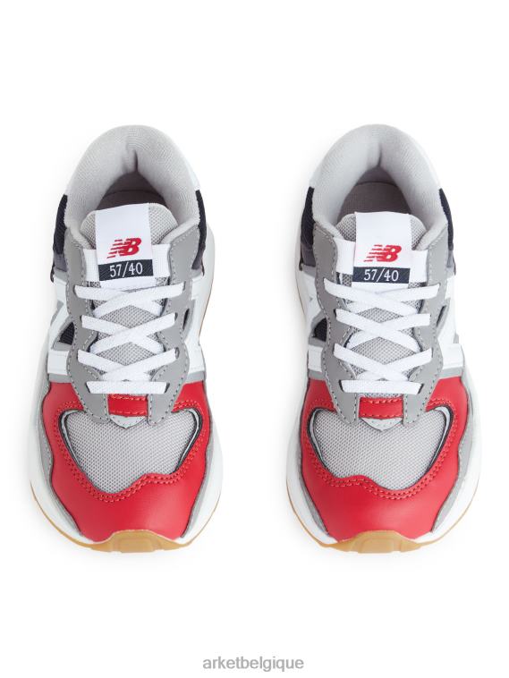 ARKET baskets new balance 5740 enfants rouge/blanc/gris/noir T46DR1415 chaussure