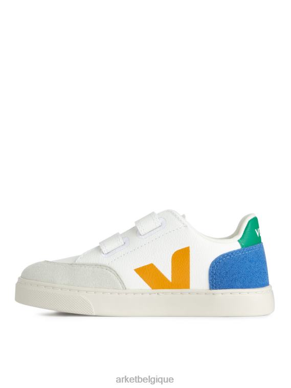 ARKET baskets veja v-12 junior enfants blanc/jaune/bleu T46DR1409 chaussure