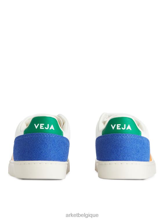 ARKET baskets veja v-12 junior enfants blanc/jaune/bleu T46DR1409 chaussure