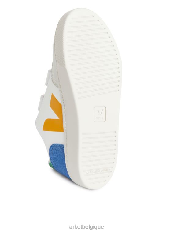 ARKET baskets veja v-12 junior enfants blanc/jaune/bleu T46DR1409 chaussure