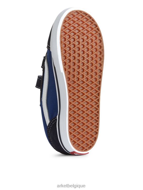 ARKET vans old skool - baskets à crochets et boucles pour tout-petits enfants bleu foncé/blanc T46DR1398 chaussure