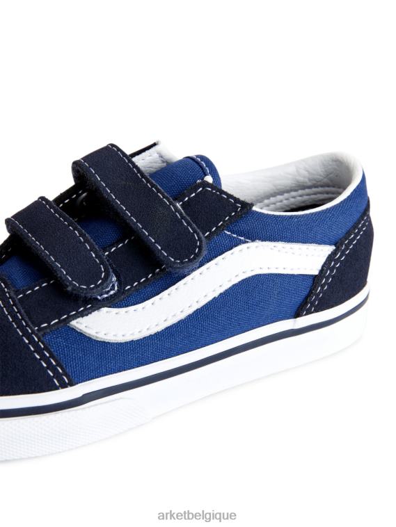 ARKET vans old skool - baskets à crochets et boucles pour tout-petits enfants bleu foncé/blanc T46DR1398 chaussure