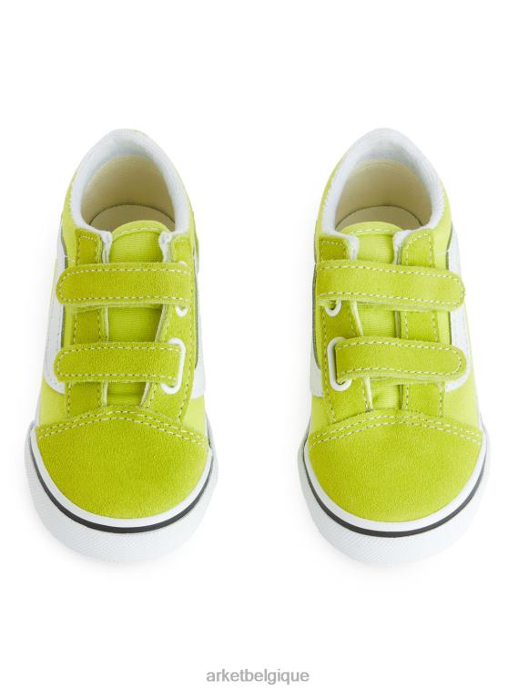 ARKET vans old skool - baskets à crochets et boucles pour tout-petits enfants vert clair T46DR1393 chaussure