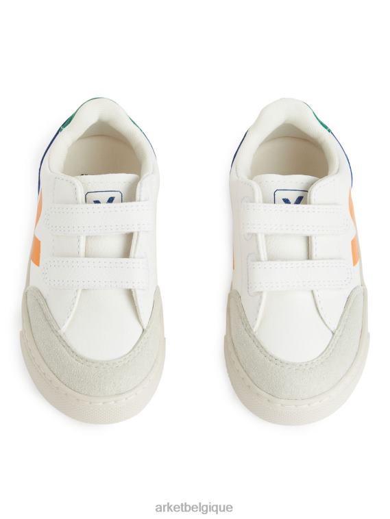 ARKET veja baskets v-12 enfant enfants blanc/jaune/bleu T46DR1410 chaussure