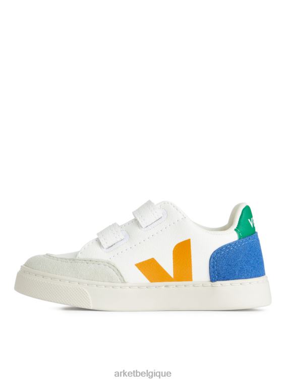 ARKET veja baskets v-12 enfant enfants blanc/jaune/bleu T46DR1410 chaussure