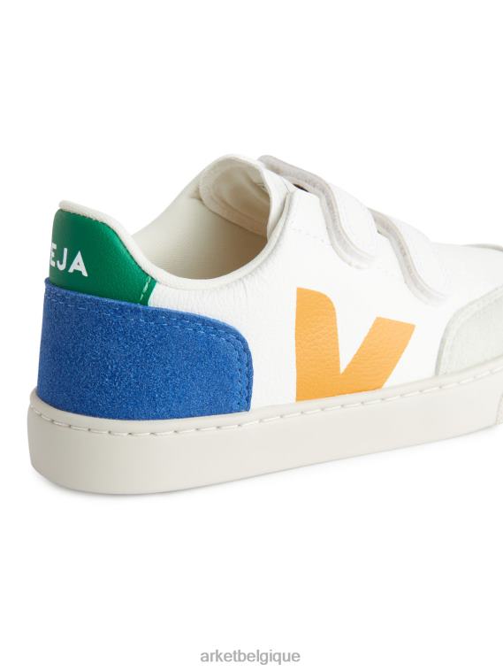 ARKET veja baskets v-12 enfant enfants blanc/jaune/bleu T46DR1410 chaussure
