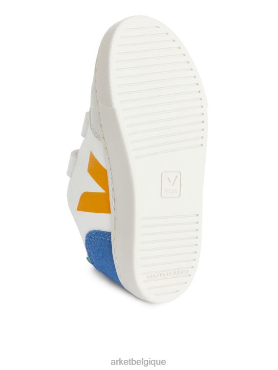 ARKET veja baskets v-12 enfant enfants blanc/jaune/bleu T46DR1410 chaussure