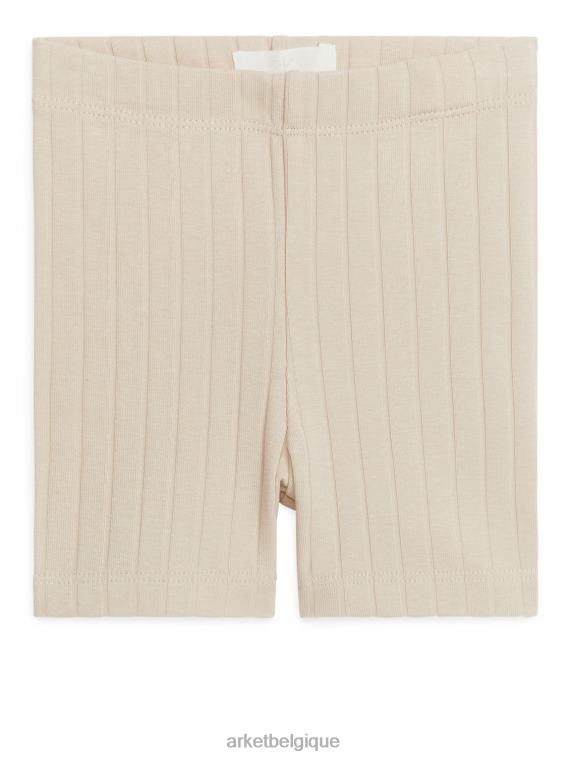 ARKET Short de vélo en jersey côtelé, lot de 2 enfants beige/bleu foncé T46DR1773 vêtements