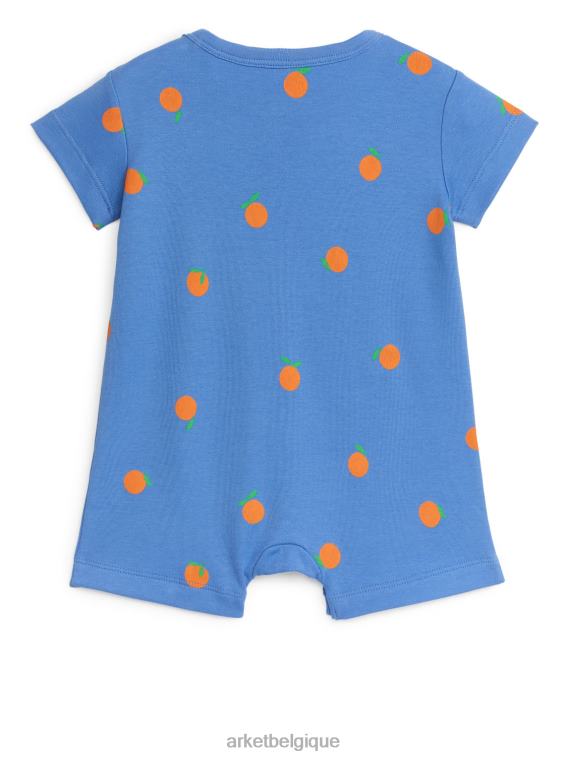 ARKET barboteuse courte en jersey enfants bleu/orange T46DR1695 vêtements