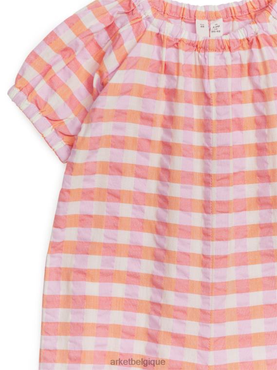 ARKET barboteuse en seersucker enfants orange/à carreaux T46DR1708 vêtements