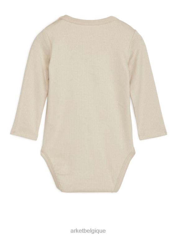 ARKET body en coton et lyocell enfants beige clair T46DR1755 vêtements