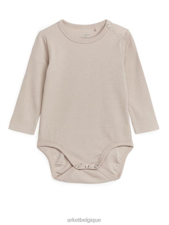 ARKET body en coton et lyocell enfants beige clair T46DR1755 vêtements