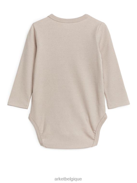 ARKET body en coton et lyocell enfants beige clair T46DR1755 vêtements