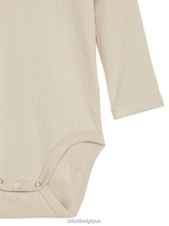 ARKET body en coton et lyocell enfants beige clair T46DR1755 vêtements
