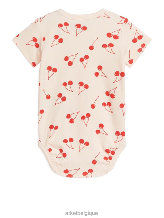 ARKET body à manches courtes enfants blanc rouge T46DR1694 vêtements