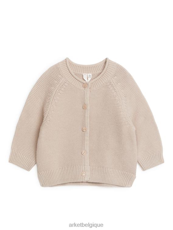 ARKET cardigan tricoté en coton enfants beige T46DR1764 vêtements