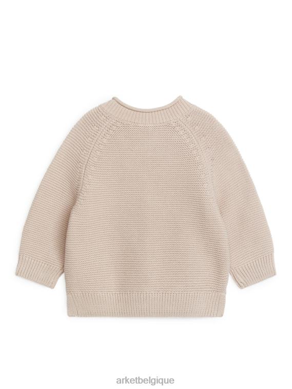 ARKET cardigan tricoté en coton enfants beige T46DR1764 vêtements