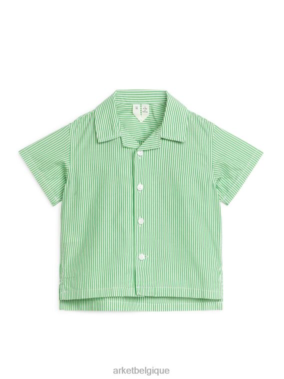 ARKET chemise de villégiature pour bébé enfants vert blanc T46DR1710 vêtements