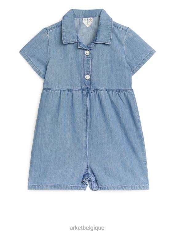 ARKET combinaison courte en jean enfants bleu clair T46DR1721 vêtements